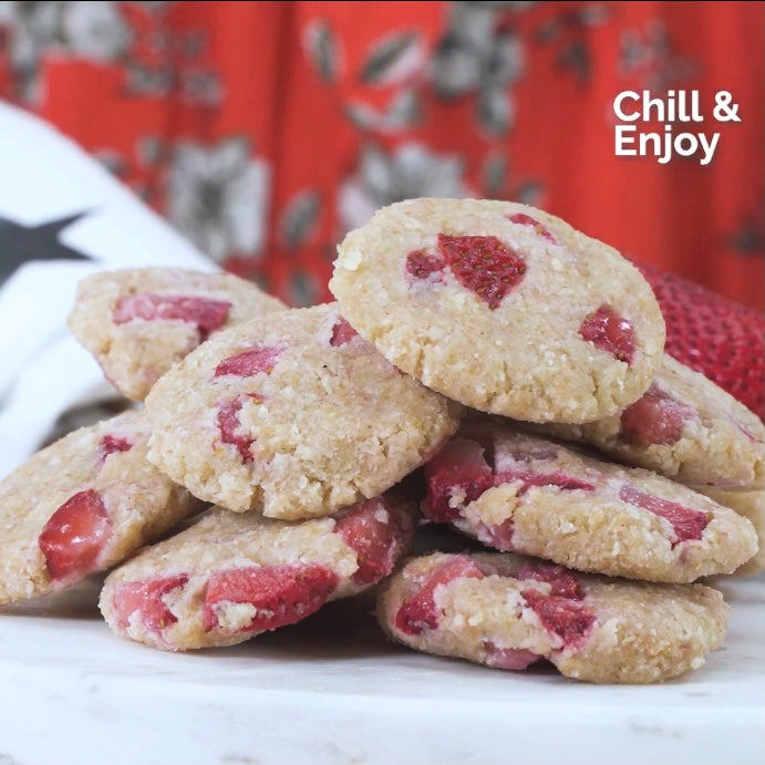 No-bake Strawberry Shortcake Cookies