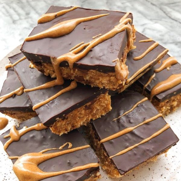 No-bake Salted Caramel Keto Cookie Dough Protein Bars