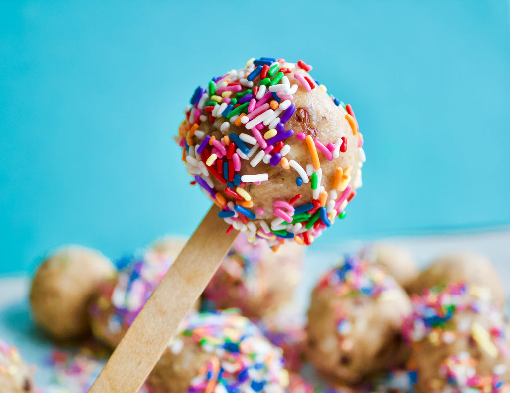 Birthday Cake Protein Balls