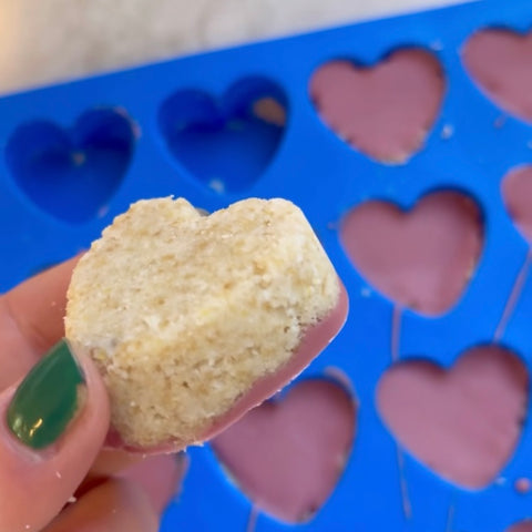 No-bake Pink Macaron Cookie Hearts