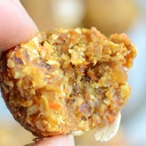 No-bake Carrot Pecan Cookie Dough Bites