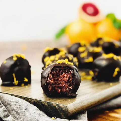 No-bake Blood Orange Chocolate Energy Bites
