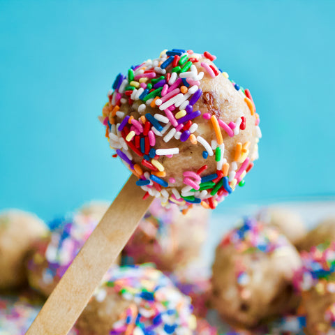 Birthday Cake Protein Balls